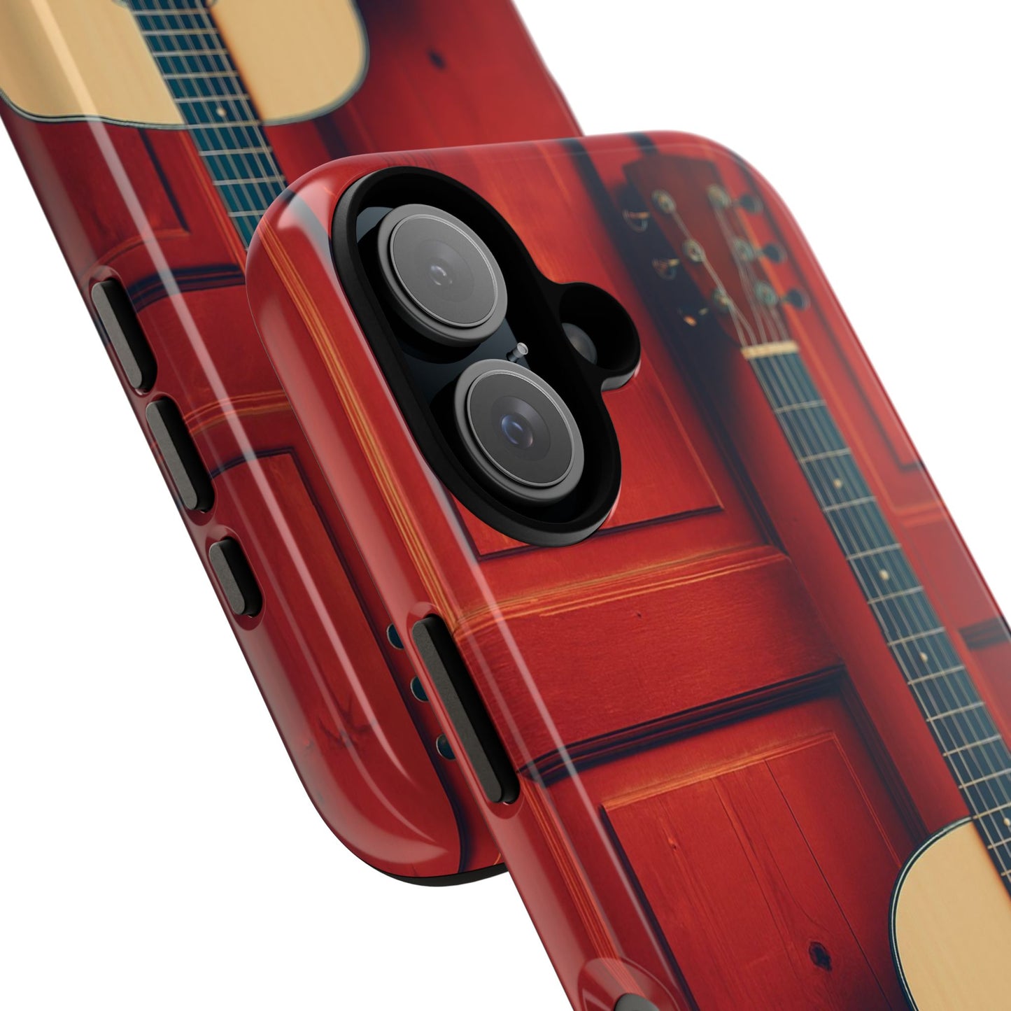 Guitar Phone Case, Tough Cases for Musicians, Unique Gift for Guitar Lovers, Music Themed Tech Accessory, Acoustic Guitar Design