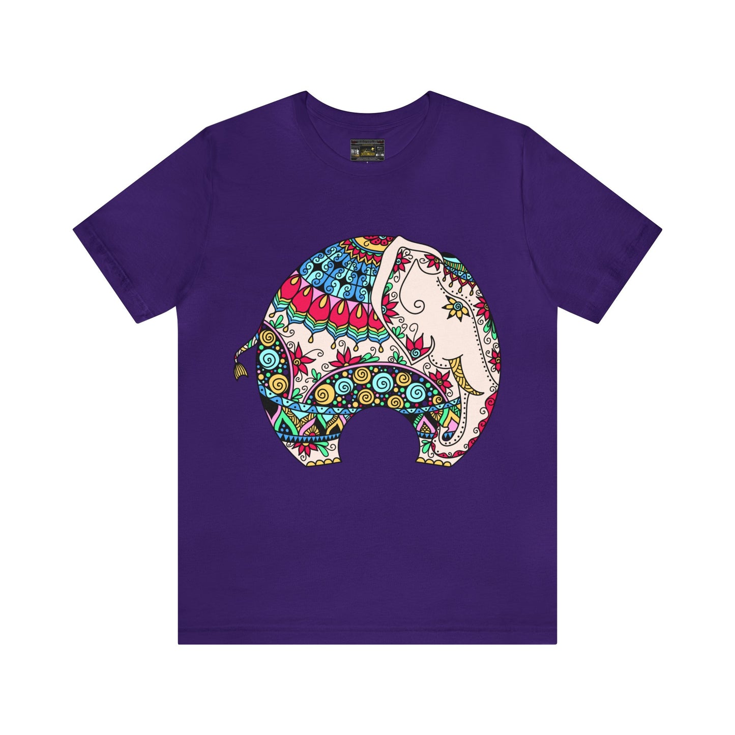 ELEPHANT INDIAN MUGHAL Art Jersey Short Sleeve Tee