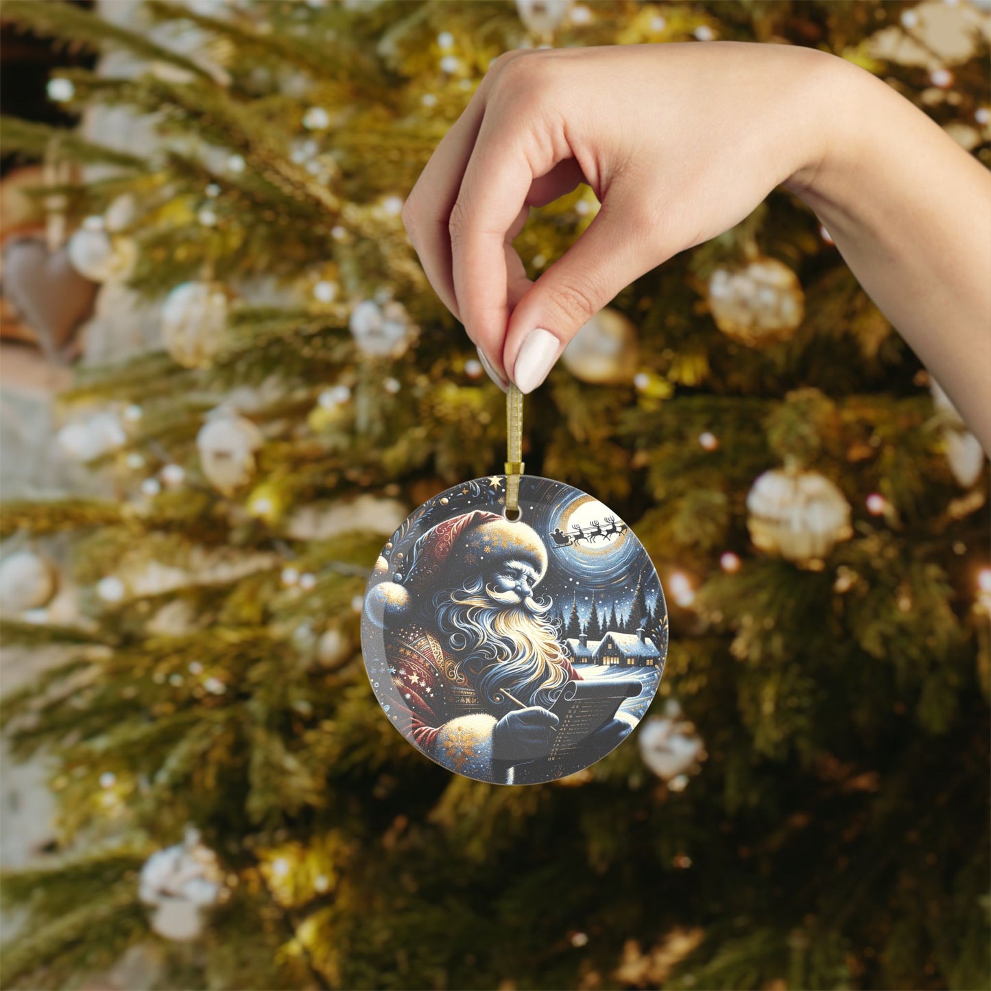 Glass Ornaments: Starry Night Christmas