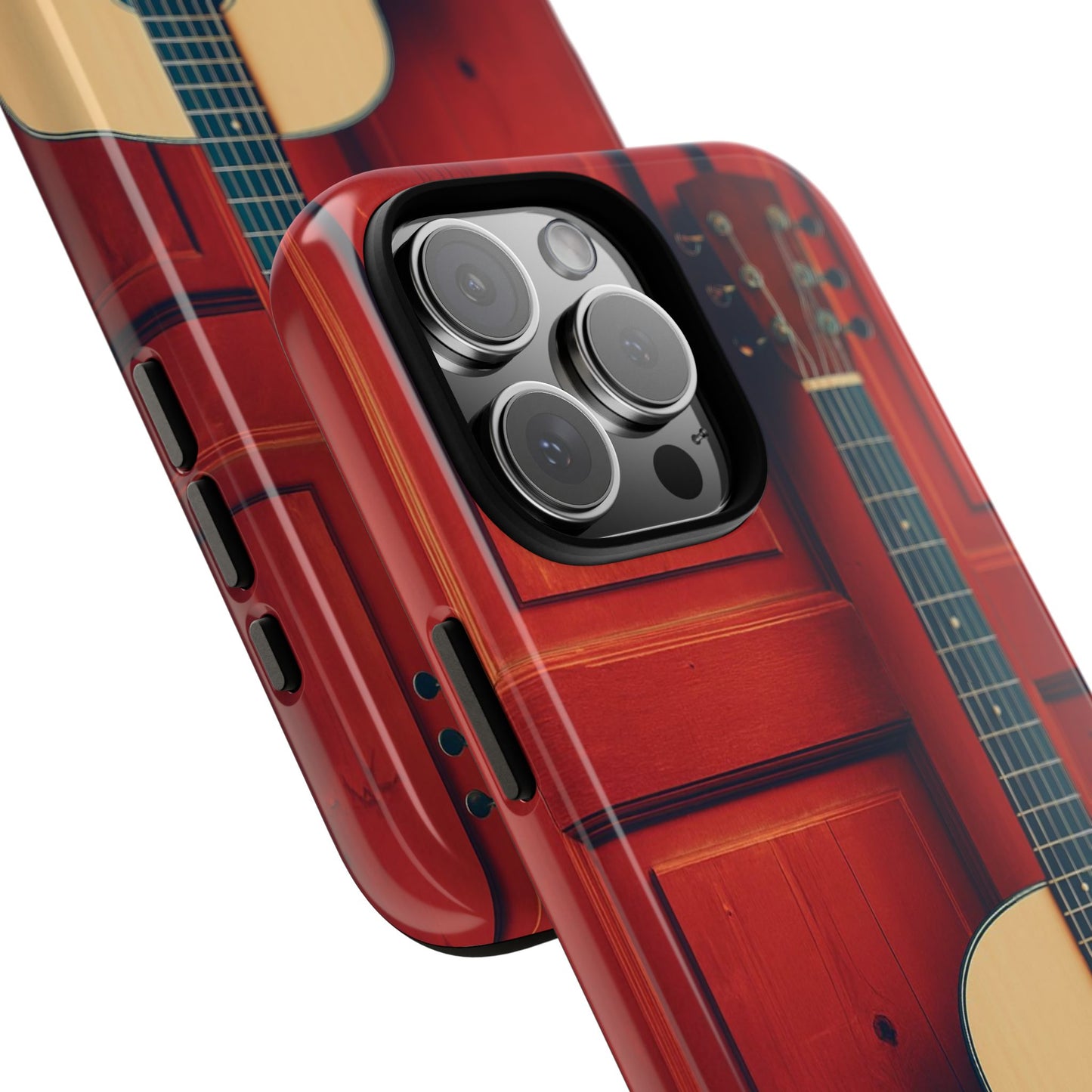 Guitar Phone Case, Tough Cases for Musicians, Unique Gift for Guitar Lovers, Music Themed Tech Accessory, Acoustic Guitar Design