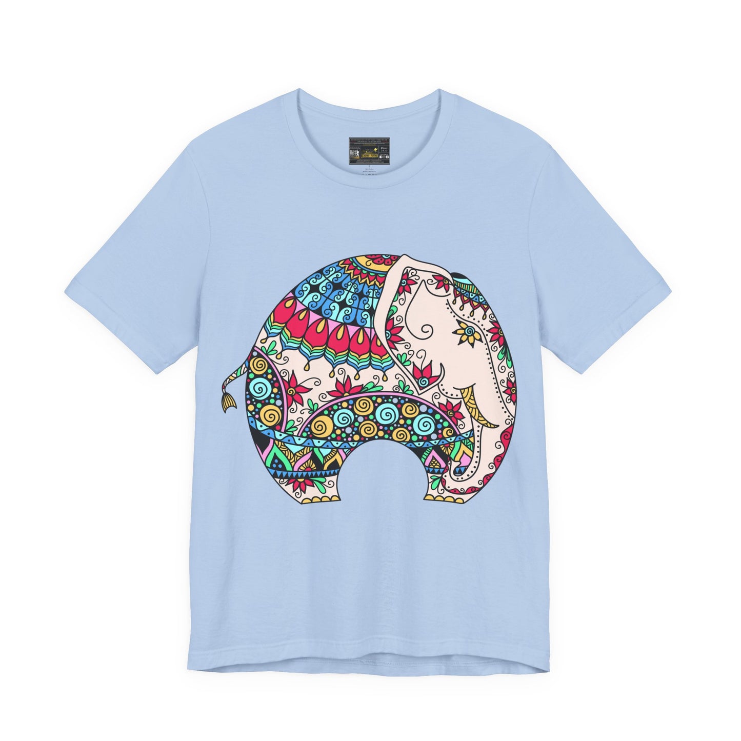 ELEPHANT INDIAN MUGHAL Art Jersey Short Sleeve Tee