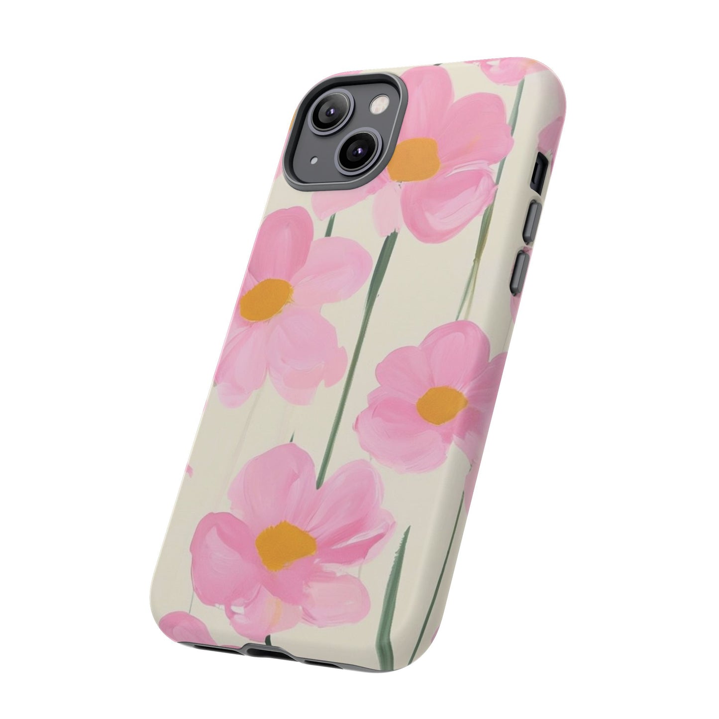Floral Phone Case, Stylish Tough Case for iPhone, Protective Cover, Gifts for Her, Spring Vibes, Flower Design /