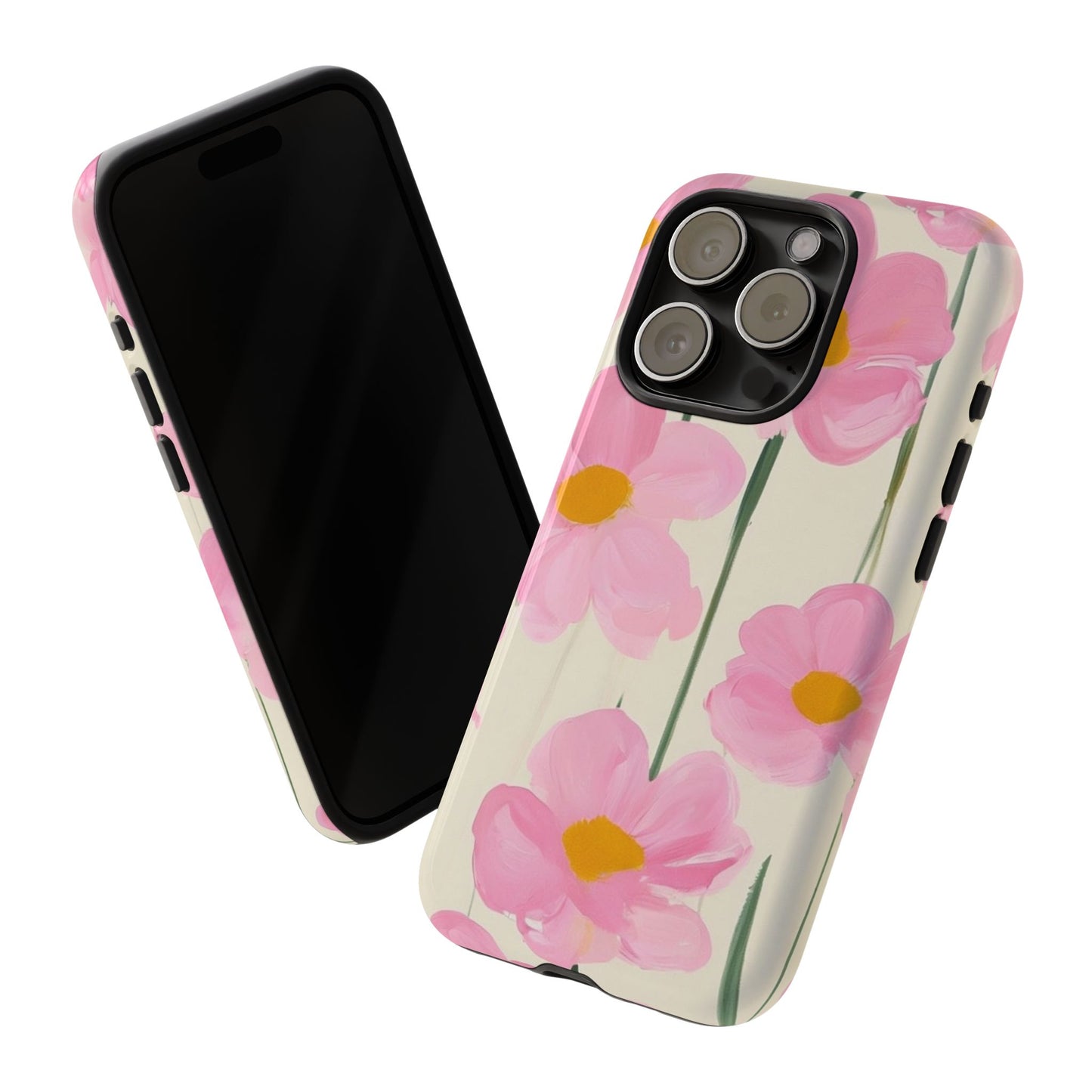Floral Phone Case, Stylish Tough Case for iPhone, Protective Cover, Gifts for Her, Spring Vibes, Flower Design /
