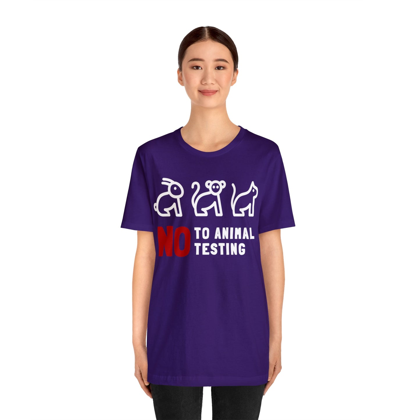 No Animal Testing Unisex Jersey Short Sleeve Tee