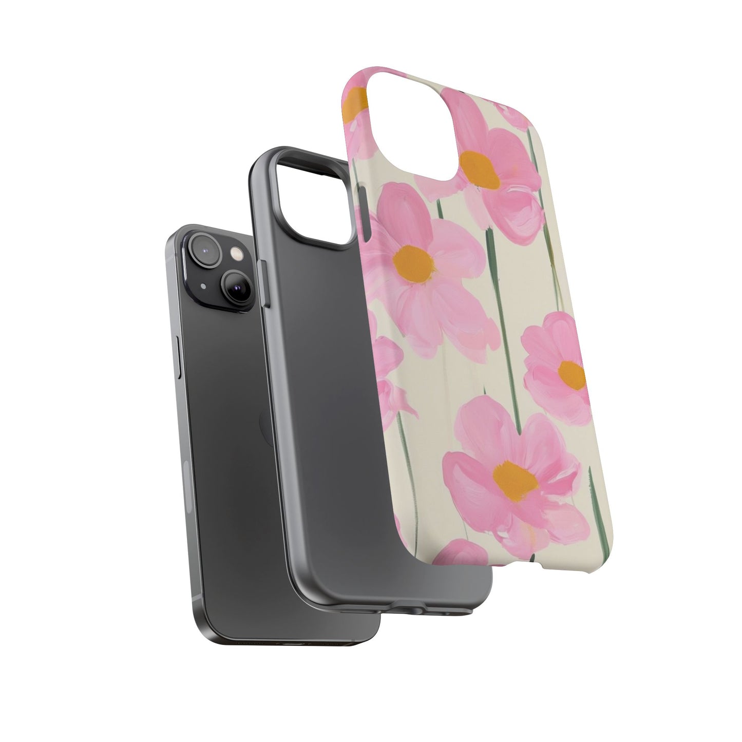 Floral Phone Case, Stylish Tough Case for iPhone, Protective Cover, Gifts for Her, Spring Vibes, Flower Design /