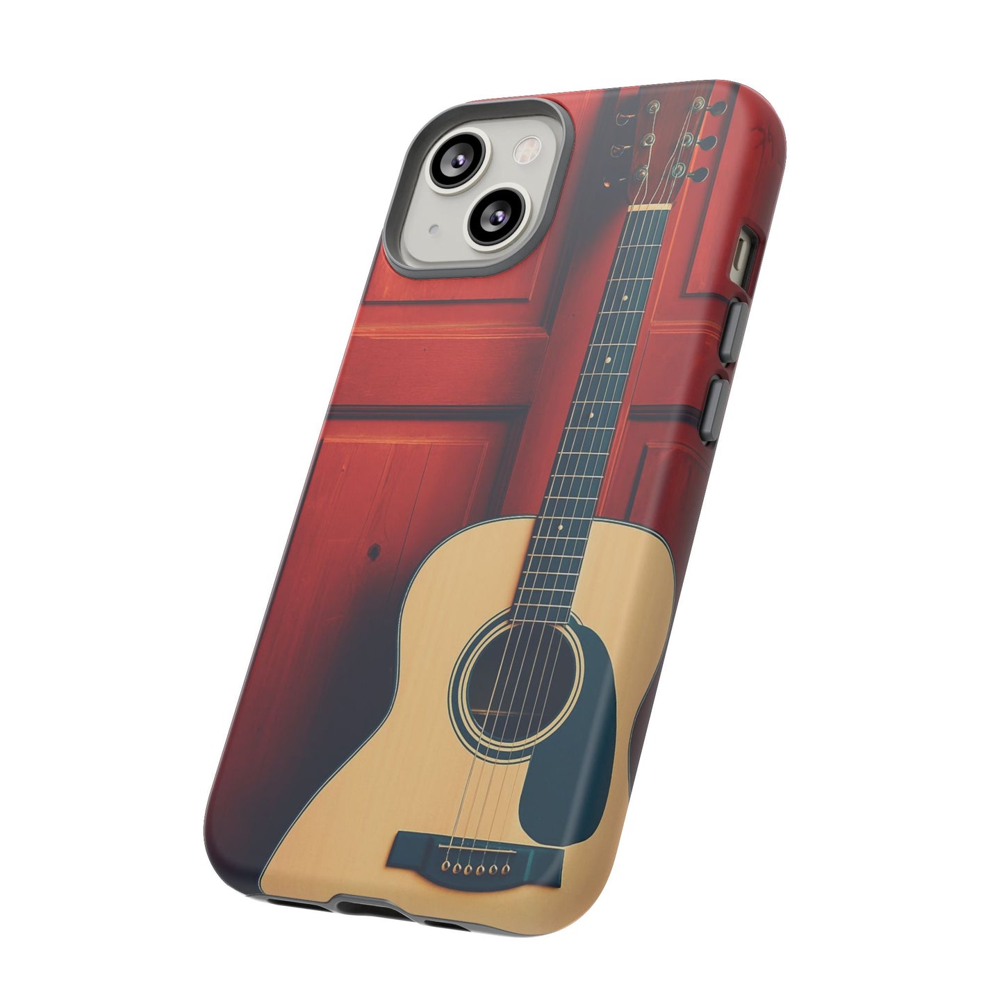 Guitar Phone Case, Tough Cases for Musicians, Unique Gift for Guitar Lovers, Music Themed Tech Accessory, Acoustic Guitar Design