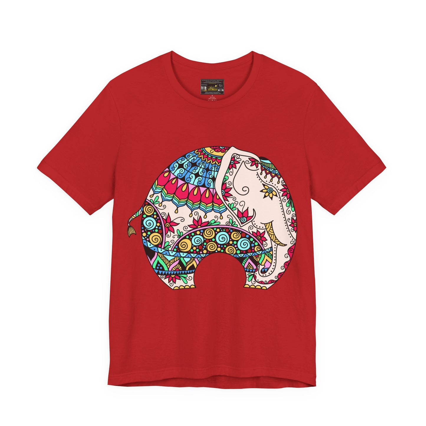 ELEPHANT INDIAN MUGHAL Art Jersey Short Sleeve Tee