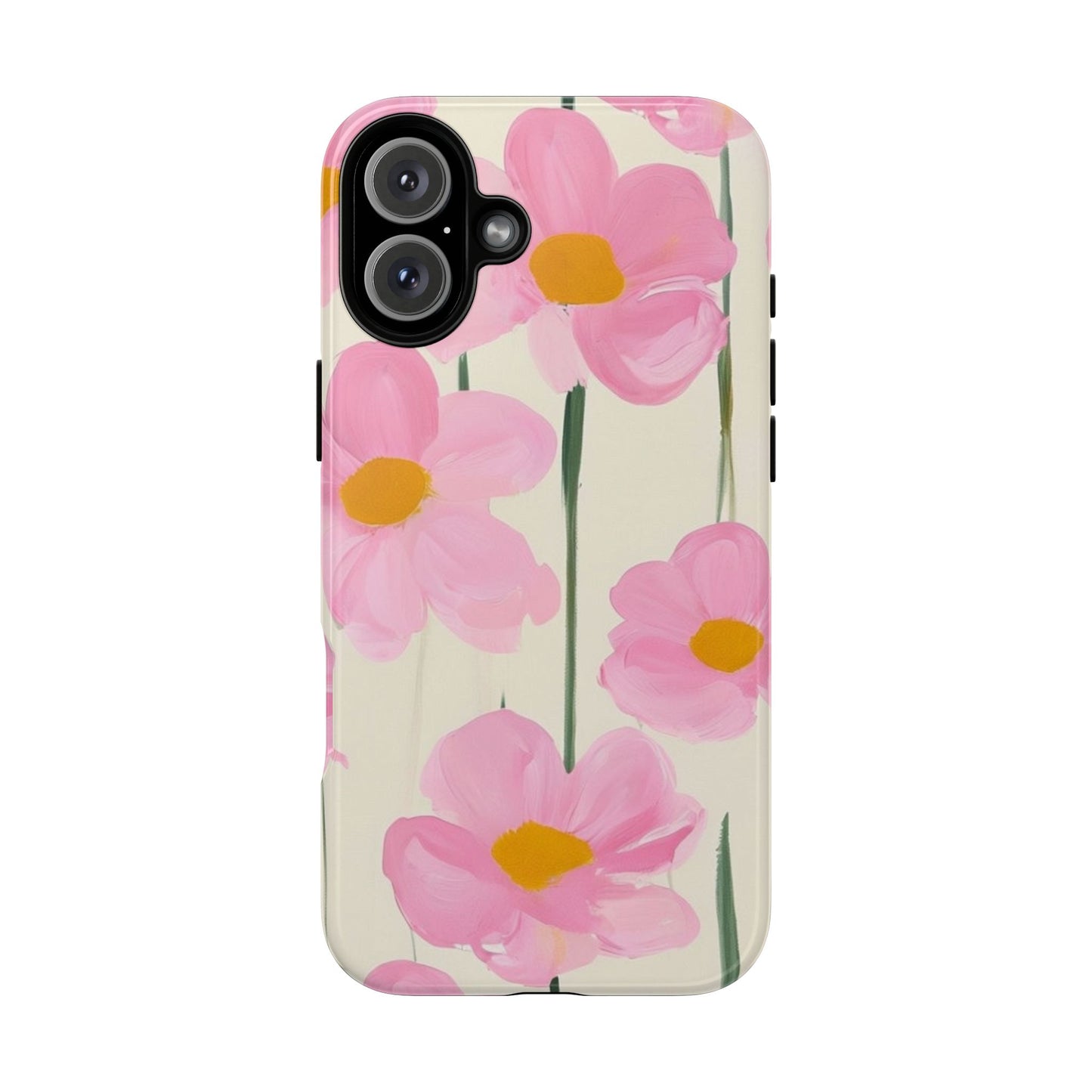 Floral Phone Case, Stylish Tough Case for iPhone, Protective Cover, Gifts for Her, Spring Vibes, Flower Design /