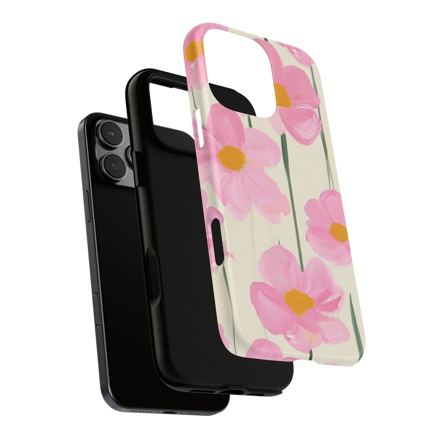 Floral Phone Case, Stylish Tough Case for iPhone, Protective Cover, Gifts for Her, Spring Vibes, Flower Design /