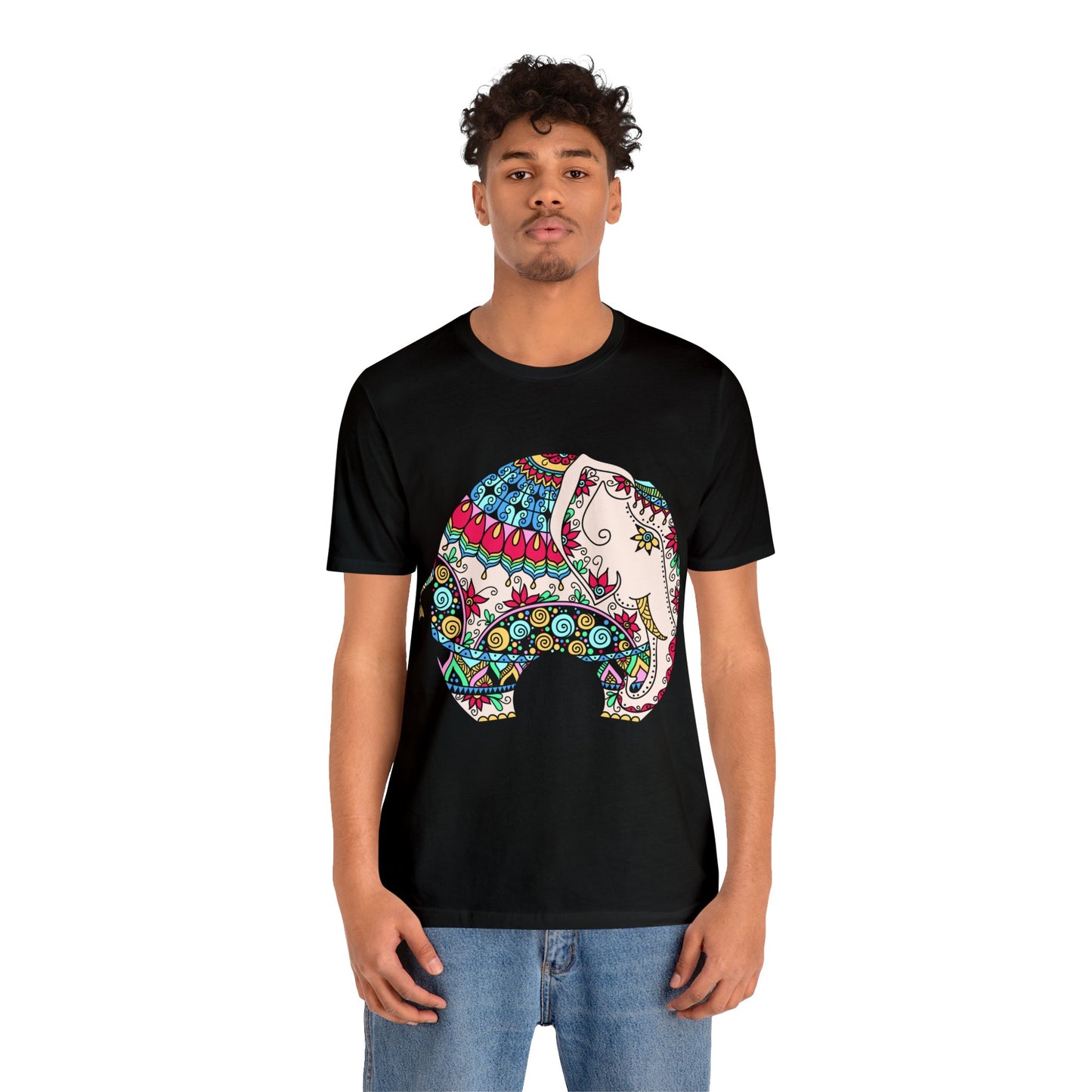 ELEPHANT INDIAN MUGHAL Art Jersey Short Sleeve Tee