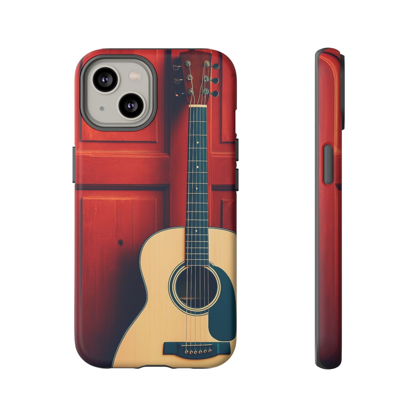 Guitar Phone Case, Tough Cases for Musicians, Unique Gift for Guitar Lovers, Music Themed Tech Accessory, Acoustic Guitar Design