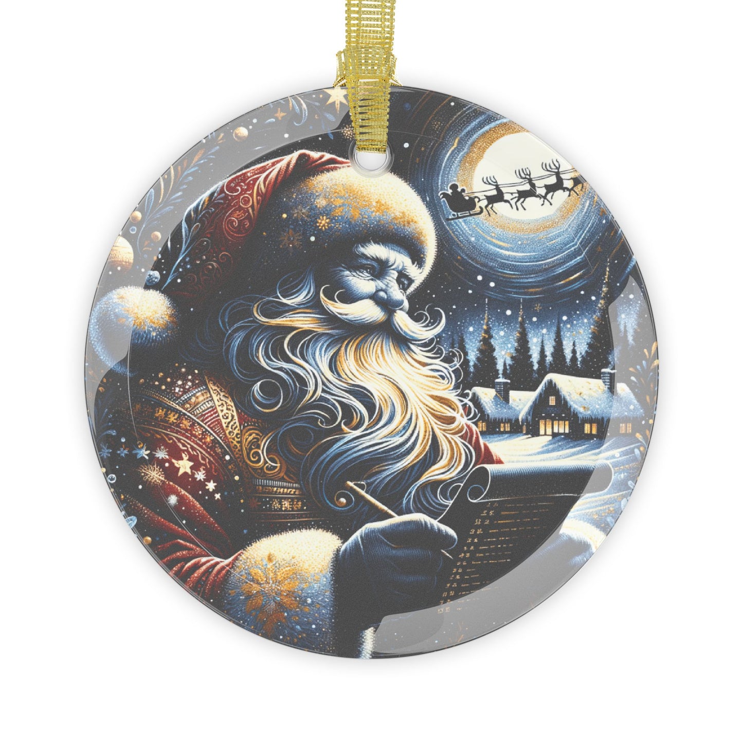 Glass Ornaments: Starry Night Christmas