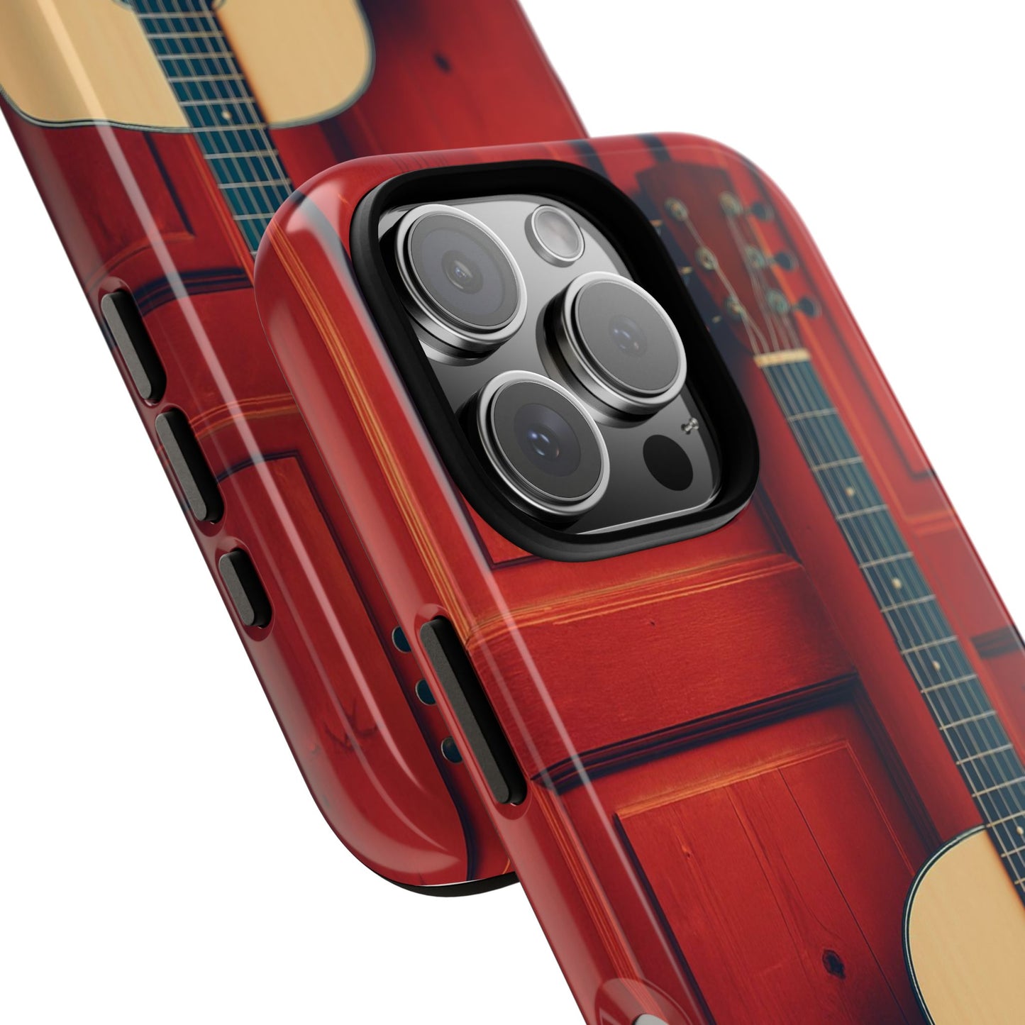 Guitar Phone Case, Tough Cases for Musicians, Unique Gift for Guitar Lovers, Music Themed Tech Accessory, Acoustic Guitar Design