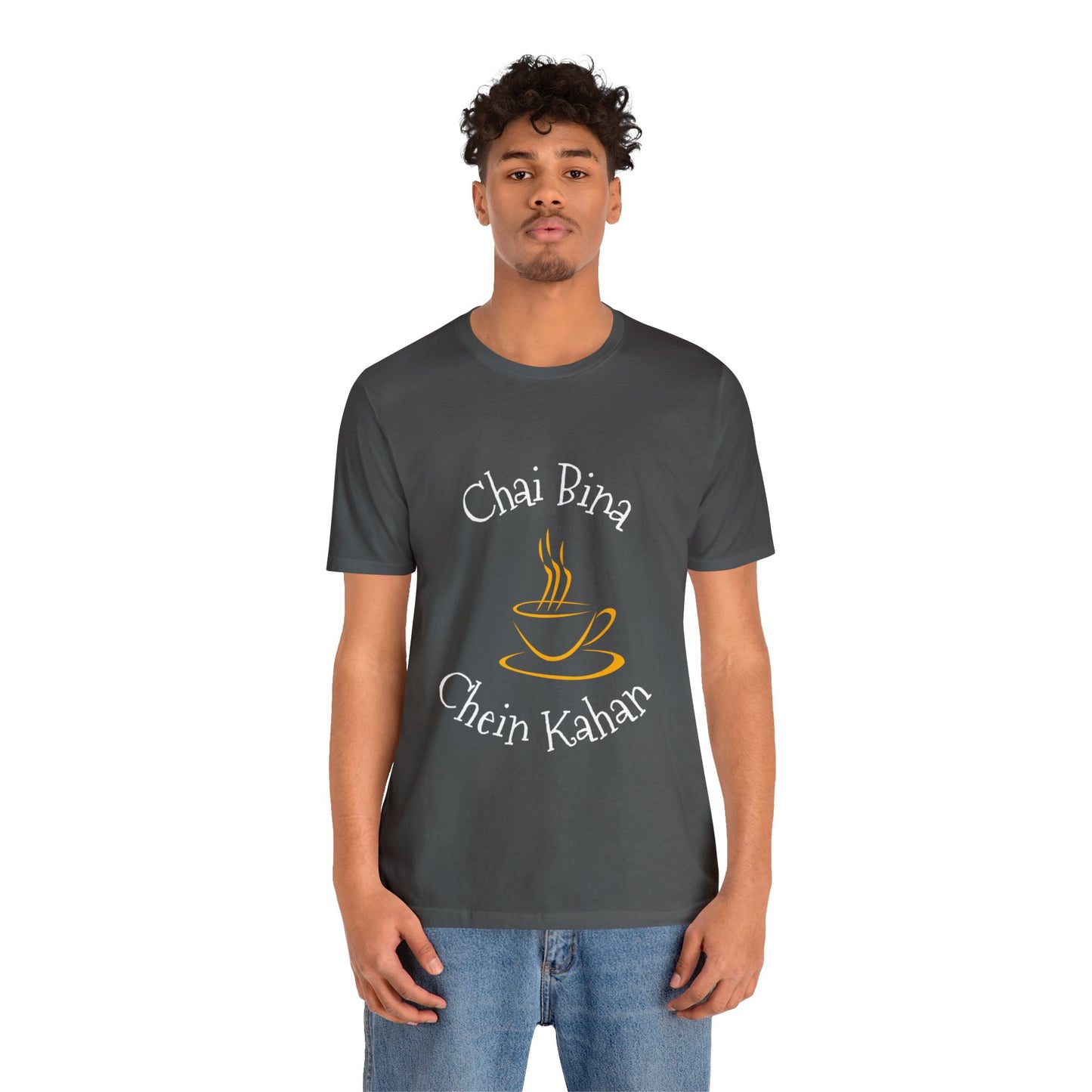 Desi Art - Chai Bina Chain Kahan Unisex Jersey Short Sleeve Tee