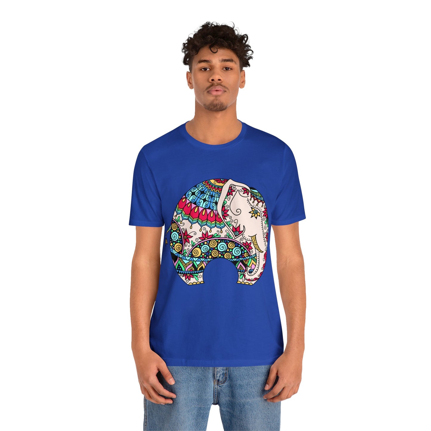 ELEPHANT INDIAN MUGHAL Art Jersey Short Sleeve Tee