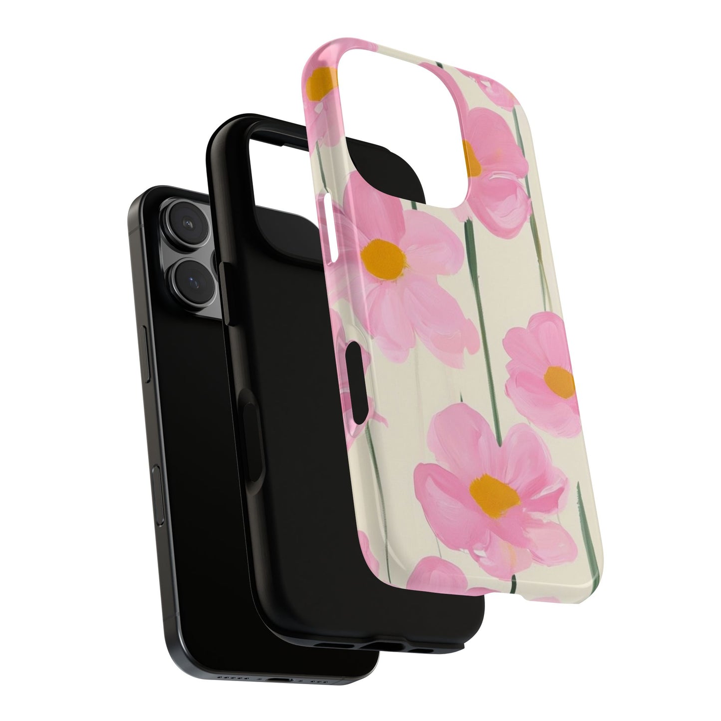 Floral Phone Case, Stylish Tough Case for iPhone, Protective Cover, Gifts for Her, Spring Vibes, Flower Design /