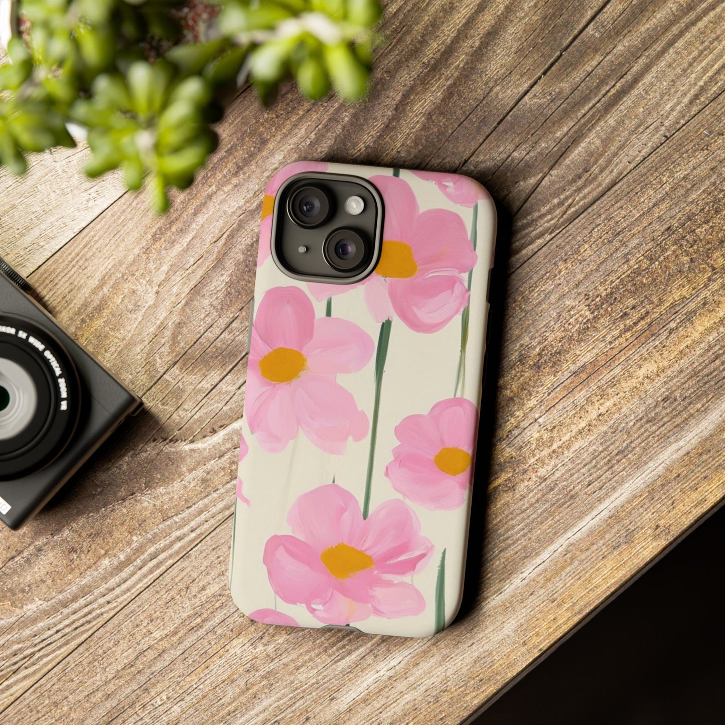 Floral Phone Case, Stylish Tough Case for iPhone, Protective Cover, Gifts for Her, Spring Vibes, Flower Design /