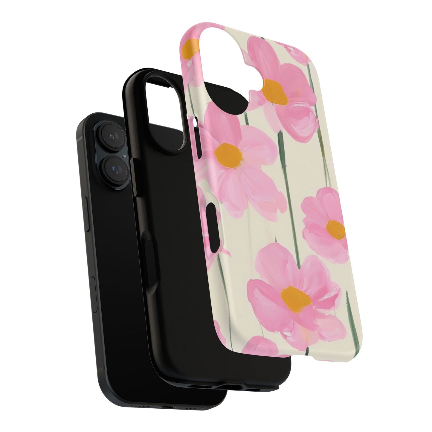 Floral Phone Case, Stylish Tough Case for iPhone, Protective Cover, Gifts for Her, Spring Vibes, Flower Design /