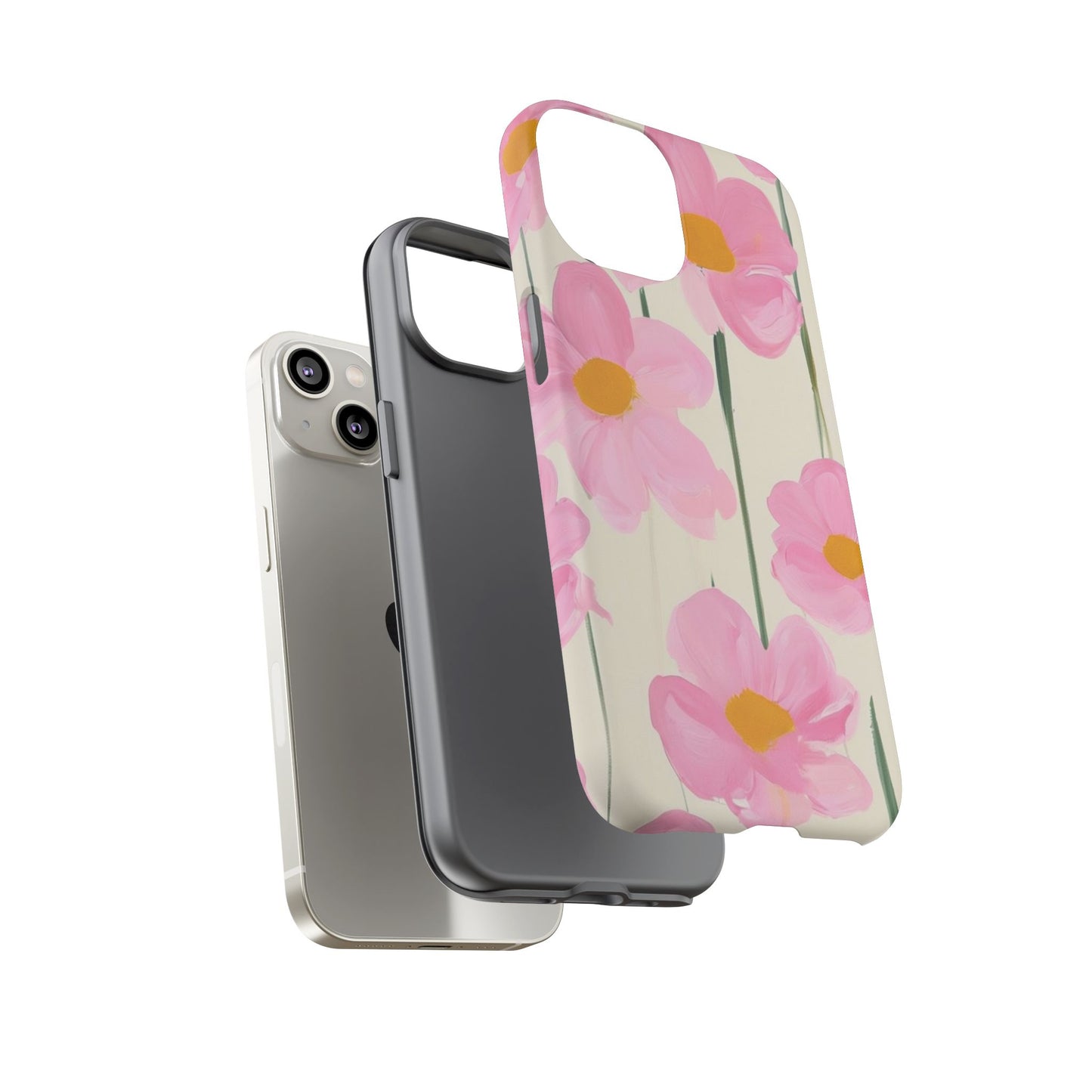 Floral Phone Case, Stylish Tough Case for iPhone, Protective Cover, Gifts for Her, Spring Vibes, Flower Design /