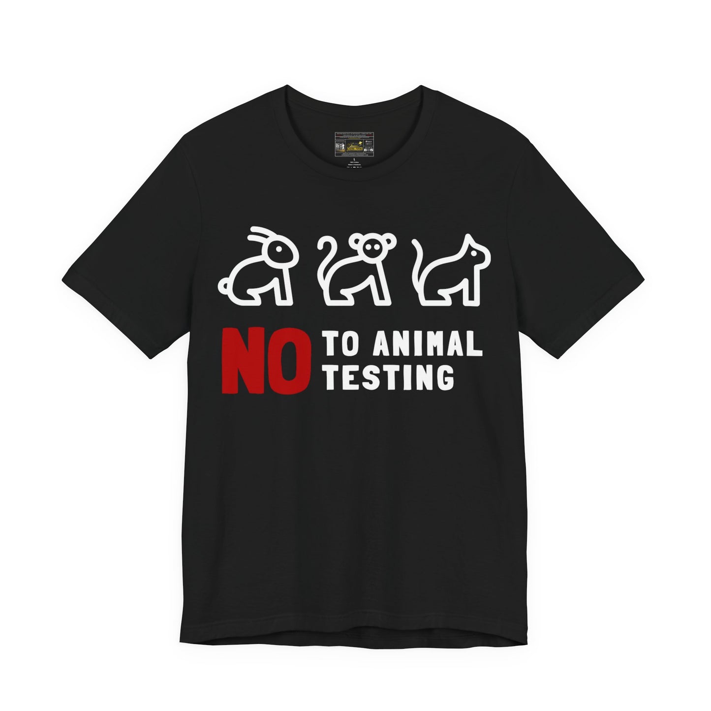 No Animal Testing Unisex Jersey Short Sleeve Tee