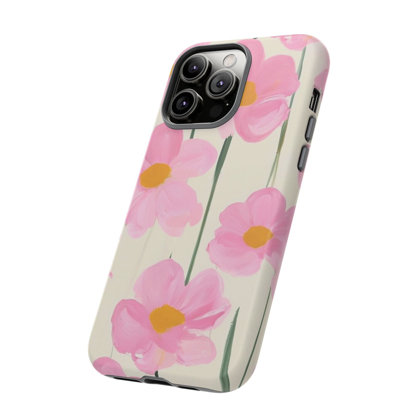 Floral Phone Case, Stylish Tough Case for iPhone, Protective Cover, Gifts for Her, Spring Vibes, Flower Design /