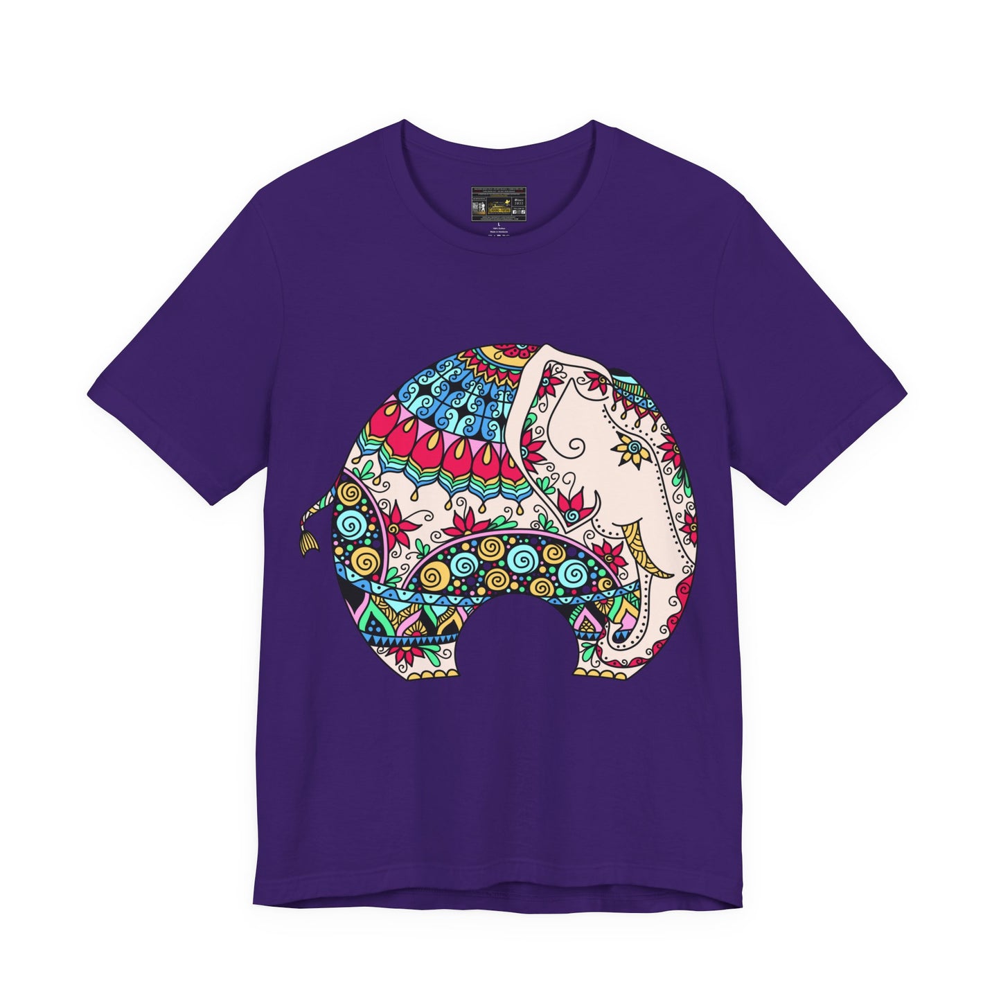 ELEPHANT INDIAN MUGHAL Art Jersey Short Sleeve Tee