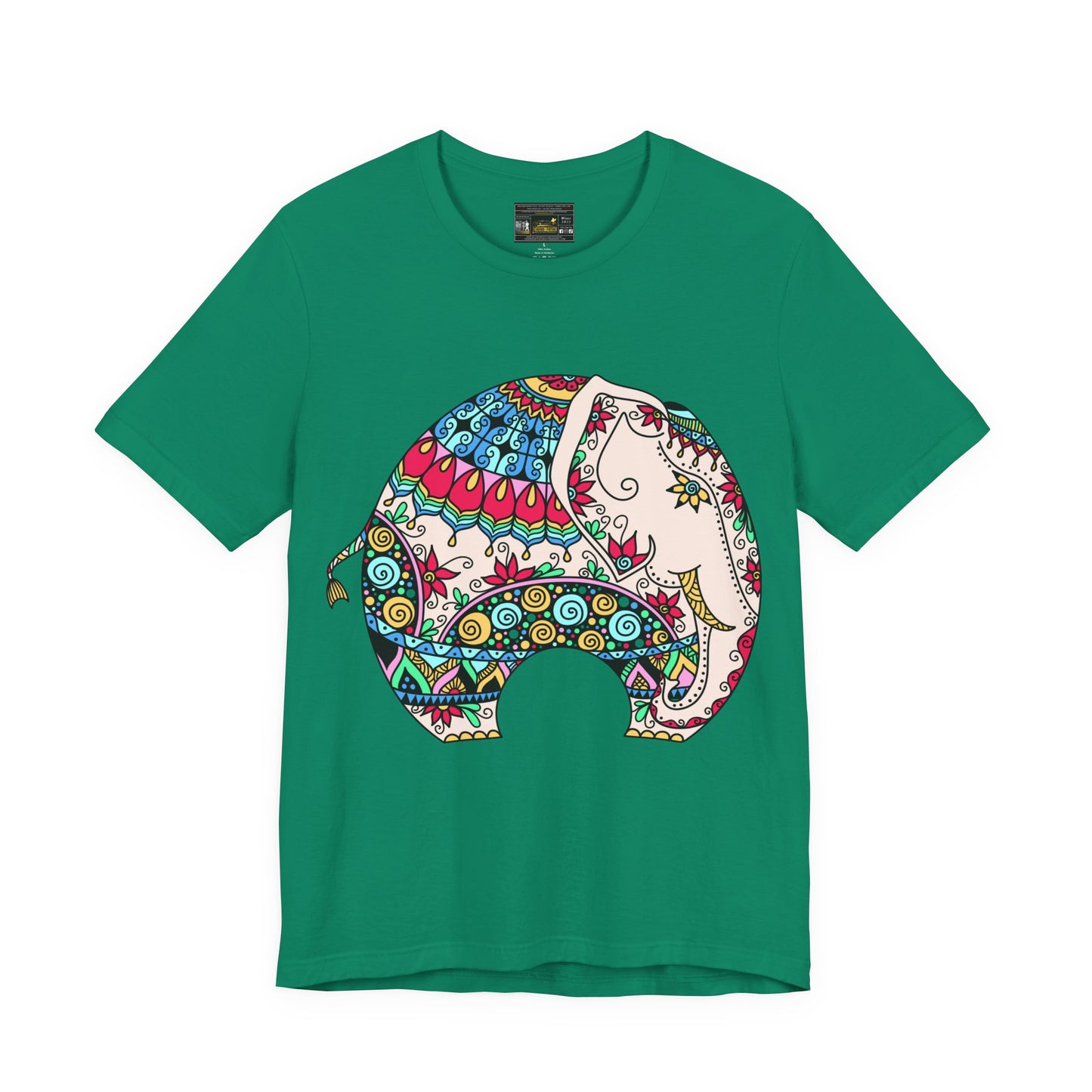 ELEPHANT INDIAN MUGHAL Art Jersey Short Sleeve Tee