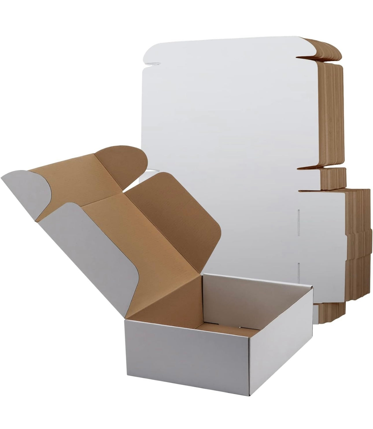 White small corrugated cardboard box