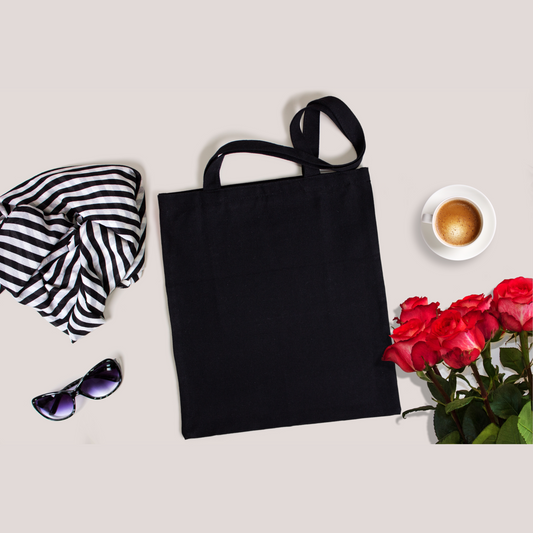 Black Tote Bags - Send us your design or pick from one below