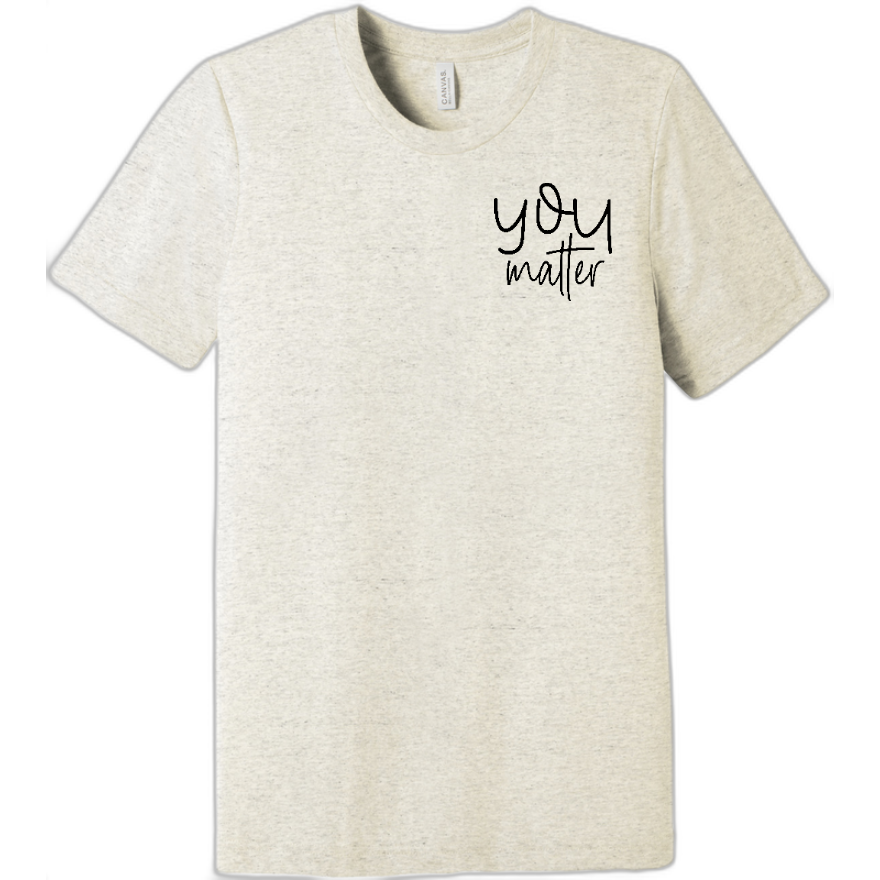 You Are Enough Inspirational Unisex Triblend Short Sleeve Tee. BC3413