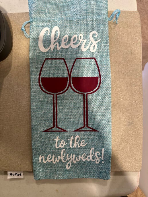 Burlap Wine Bag