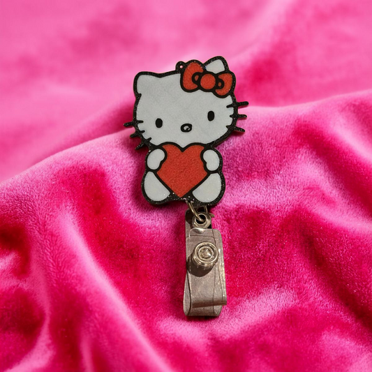 3D printed Hello Kitty Badge Reel