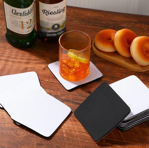 3.93 x 3.93 Neoprene Square Coaster