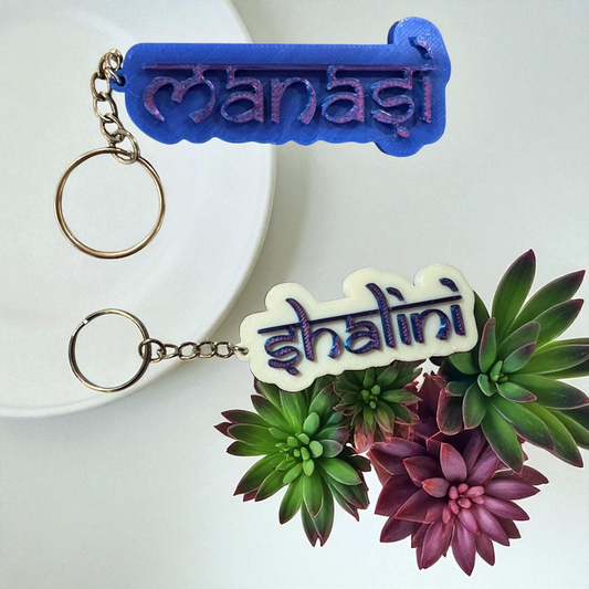3D Printed Personalized Name Keyring