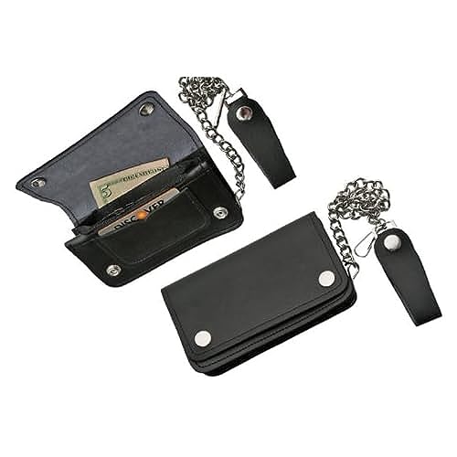 SZCO Supplies Biker Wallet, Small , Black