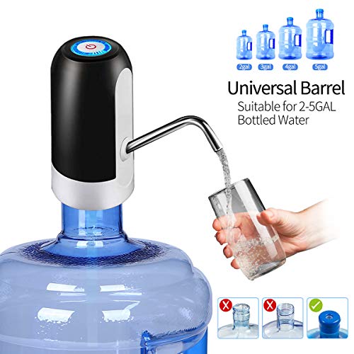 Water Bottle Pump 5 Gallon Water Bottle Dispenser USB Charging Automatic Drinking Water Pump Portable Electric Water Dispenser Water Bottle Switch