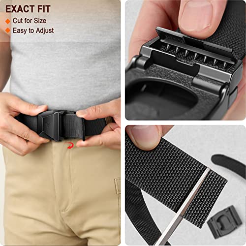 BULLIANT Tactical Belt for Men, Holster Hiking Rigger Nylon Web Work Belt 1.5" with Heavy Duty Quick Release Buckle